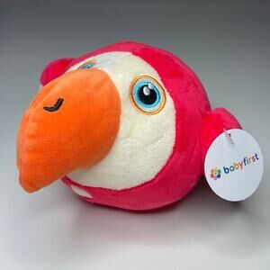 Baby First TV Vocabularry Bounce Ball Plush Parrot 7” Talking Tested Working NWT